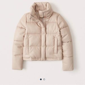[SOLD] NWT Abercrombie Faux Leather mini puffer